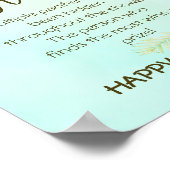 Groen Baby shower Fopspeen Hunt Spel Teken Poster (Hoek)