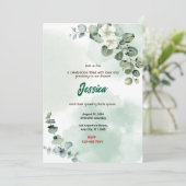 Groen Baby shower Kaart (Staand voorkant)