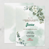 Groen Baby shower Kaart (Voorkant / Achterkant)