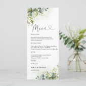 Groen Baby shower Menu (Staand voorkant)