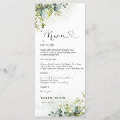 Groen Baby shower Menu (Voorkant)