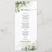 Groen Baby shower Menu (Voorkant)