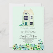 Groen Baby shower per post omzetten Kaart (Voorkant)