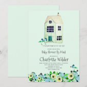 Groen Baby shower per post omzetten Kaart (Voorkant / Achterkant)