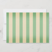 Groen Baby shower Rattle & Stripes Kaart (Achterkant)