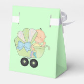 Groen Baby shower voor doos Bedankdoosjes (Achterkant)