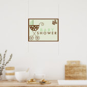 Groen Baby shower voor roller Poster (Keuken)