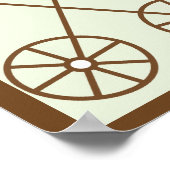 Groen Baby shower voor roller Poster (Hoek)