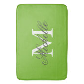 Groen badmat voor grote appels met een chroomnaam  (Voorkant Verticaal)