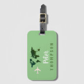 groen bagagelabel (Voorkant (verticaal))