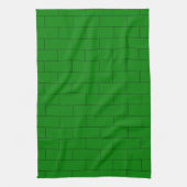 Groen Baksteenontwerp Theedoek (Verticaal)
