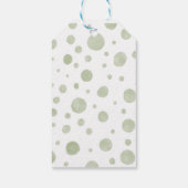 Groen ballon Elephant Baby shower Dank u wel Cadeaulabel (Achterkant)