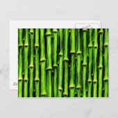 Groen bamboe hout Natuurlijke bruine textuur Styl Briefkaart (Voorkant / Achterkant)