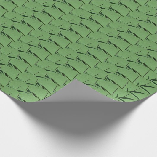 Groen Bamboe Patroon Wrapping Papier (Hoek)