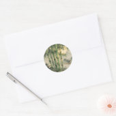 Groen Bamboebos Chinese Inkt Ronde Sticker (Envelop)