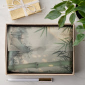 Groen Bamboebos Chinese Inkt Tissuepapier (Geschenk)