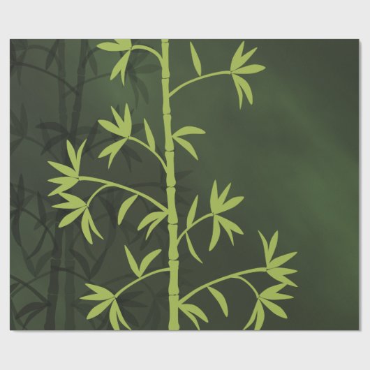 Groen bamboegroen cadeaupapier (Vlak)