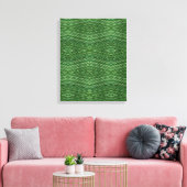 Groen Bamboo Modern Diamond Patroon Canvas Afdruk (Insitu (Woonkamer))