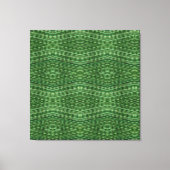 Groen Bamboo Modern Diamond Patroon Canvas Afdruk (Voorkant)