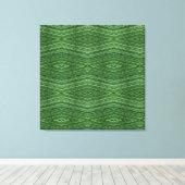 Groen Bamboo Modern Diamond Patroon Canvas Afdruk (Insitu (Houten vloer))