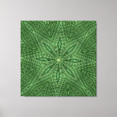 Groen Bamboo modern Geometric Diamond Pattern Canvas Afdruk (Voorkant)