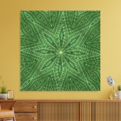 Groen Bamboo modern Geometric Diamond Pattern Canvas Afdruk (Insitu (Woonkamer))