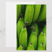 Groen banaan fruitpatroon briefpapier (Voorkant / Achterkant)