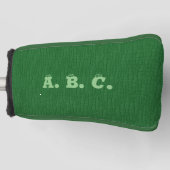 groen basisprogramma met groene sage-monogram golfheadcover (Voorkant)