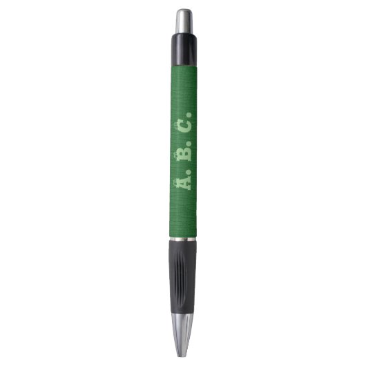 groen basisprogramma met groene sage-monogram pen (Voorkant Verticaal)