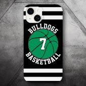 Groen Basketbal Team Naam Speler Nummer Aangepast Case-Mate iPhone Case