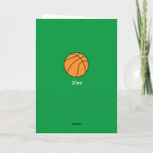 Groen Basketball 11e geboortecard Kaart (Achterkant)