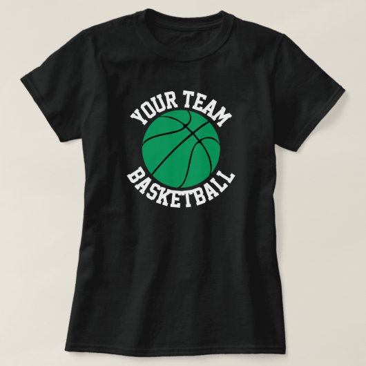 Groen Basketbalteam, speler, aantal vrouwen Shirt (Design voorkant)