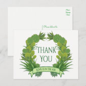 Groen Bedankt Succulent Cactus Southwest Wedding Briefkaart (Voorkant / Achterkant)