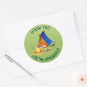 Groen Bedankt voor het verjaardagsfeestje Ronde Sticker (Envelop)