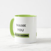 Groen Bedankt voor het zijn van Geweldige Mok (Voorkant links)