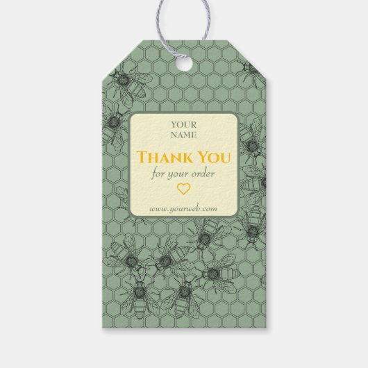  groen bedrijf dank u Label Cadeaulabel (Voorkant)