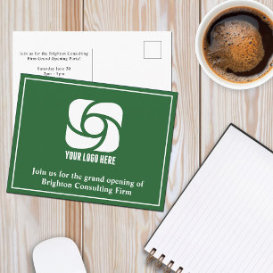 Groen bedrijf reclame zakenlogo briefkaart