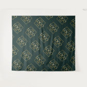Groen bedrijfslogo patroon beurs achtergrond wandkleed (Voorkant (horizontaal))
