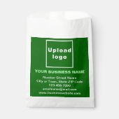 Groen bedrijfsmerk op papiertas bedankzakje (Voorkant)