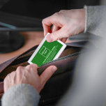 Groen bedrijfsmerk op visitekaartgeval visitekaarthouder<br><div class="desc">Groen bedrijfsmerk op aanpasbaar visitekaartje hoesje. Pas het aan door uw zakelijke logo te uploaden en de naam, het adres, het telefoonnummer, e-mail en website of sociale mediapagina van uw bedrijf in te voeren. Pas het aan om uw bedrijf te adverteren of om uw merknaam te promoten bij klanten of...</div>