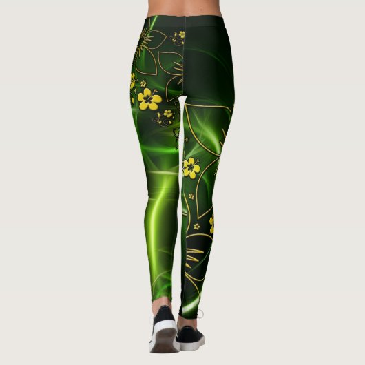 Groen bedrukte Leggings – Stijlvol comfort (Achterkant)