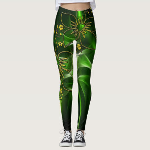Groen bedrukte Leggings – Stijlvol comfort