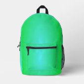 groen bedrukte rugzak (Voorkant)