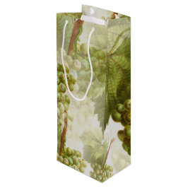  groen beeld en bladpatroon wijn cadeautas