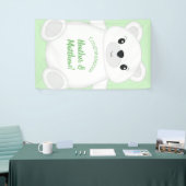 Groen Beer Baby shower Spandoek (Beurs)