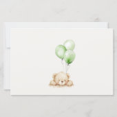 Groen Beer ballon advies voor mama Baby shower (Achterkant)