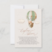 Groen Beer-ballonbeeldscherm met Showbehuizing RSVP Kaartje (Voorkant)