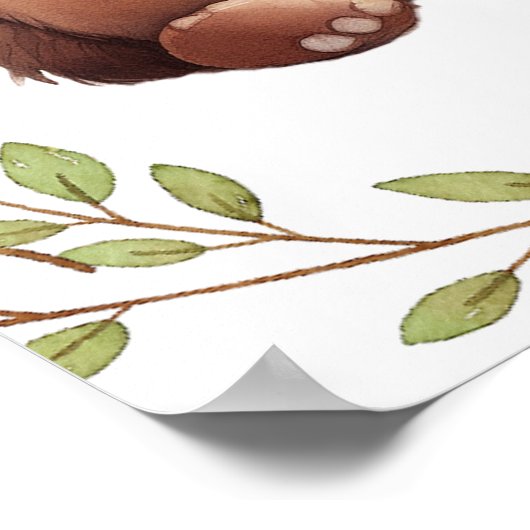 Groen Beer Bos Dieren Kwekerij Poster (Hoek)