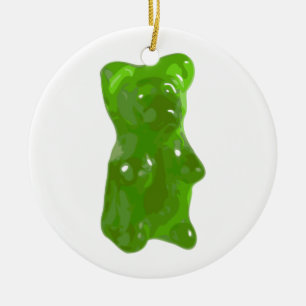 Groen Beer Snoep Keramisch Ornament