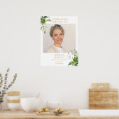 groen begrafenis viering van het leven foto teken poster (Keuken)